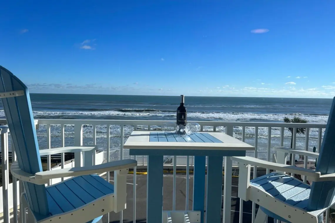 enjoy remote work of breakfast looking at the Atlantic Ocean and Daytona Beach