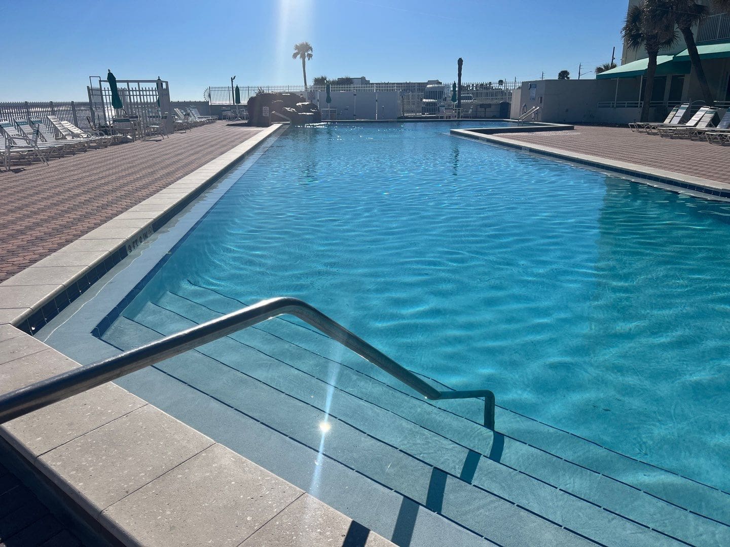 Shallow end of our Heated Pool