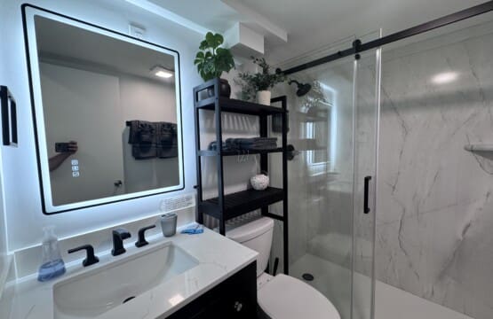 updated lit mirror with BLUETOOTH speaker
