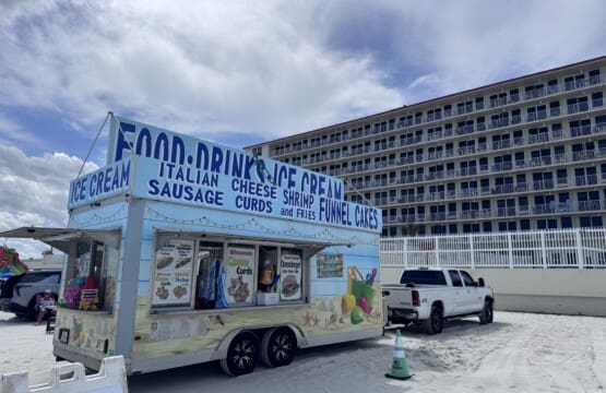 Awesome food truck out front pretty much every day.