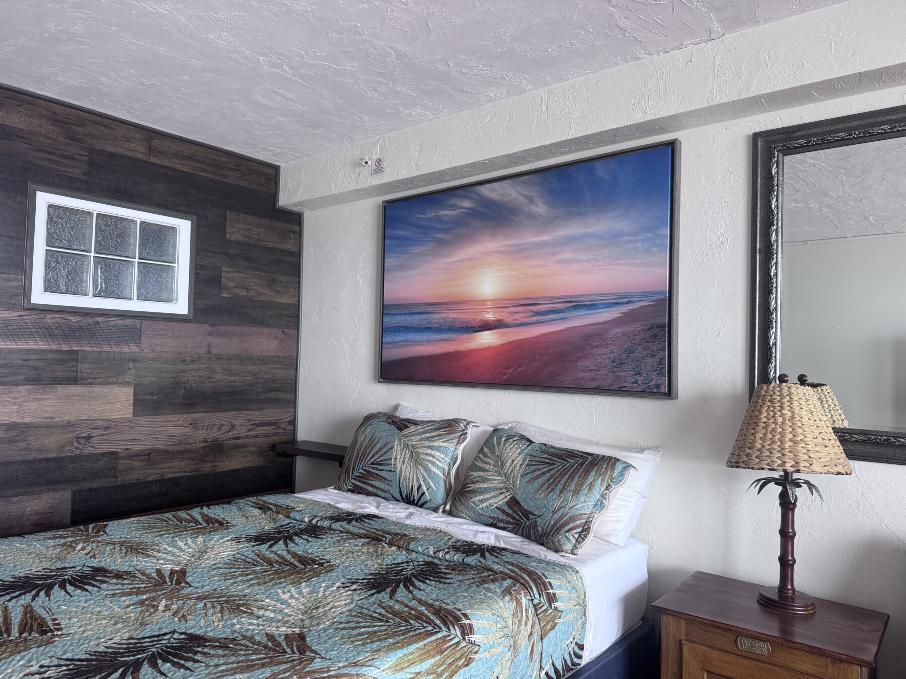 such a comfy bed with an ocean view