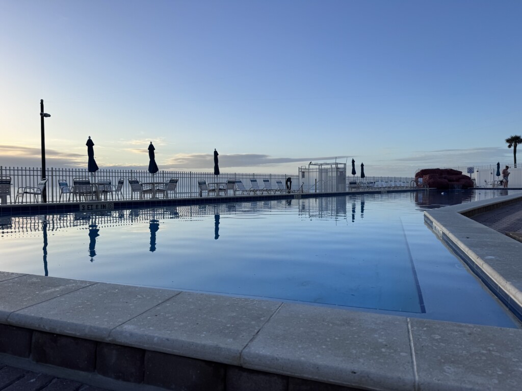 Sunrises on the balcony or on the pool deck with coffee is worth the trip