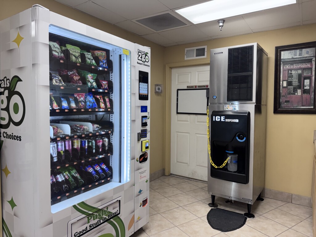 vending area next to the Gym, and a Ice machine
