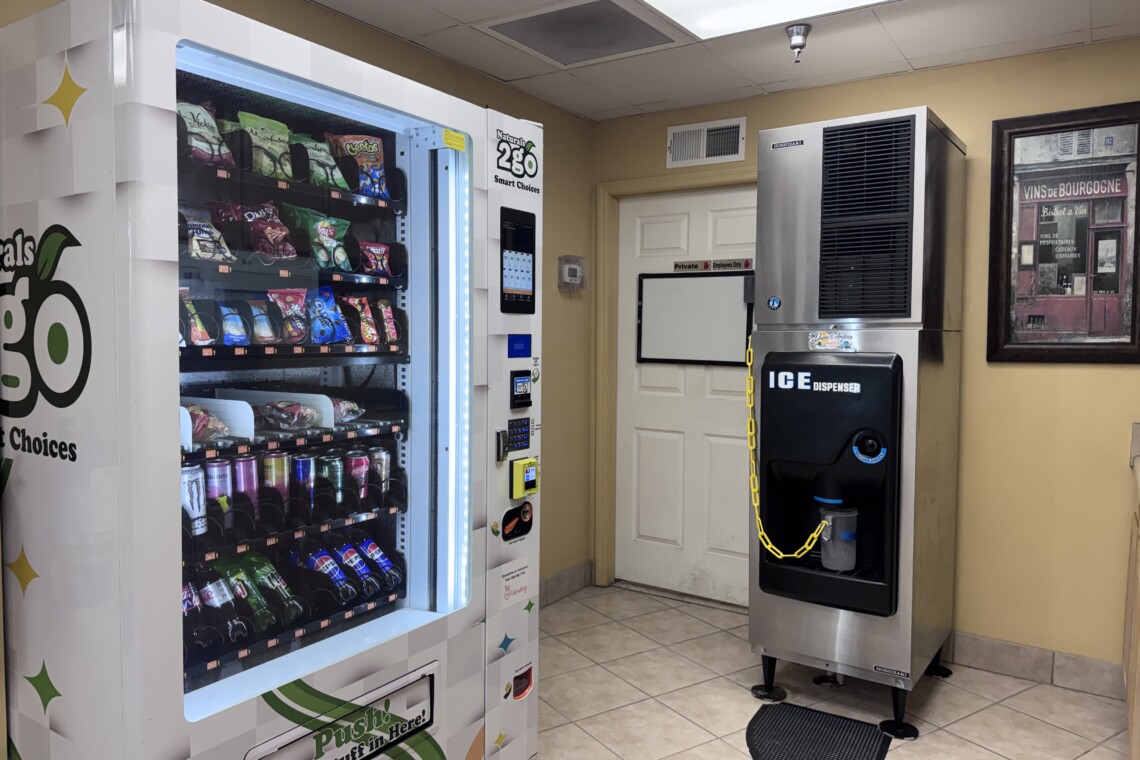 vending area next to the Gym, and a Ice machine