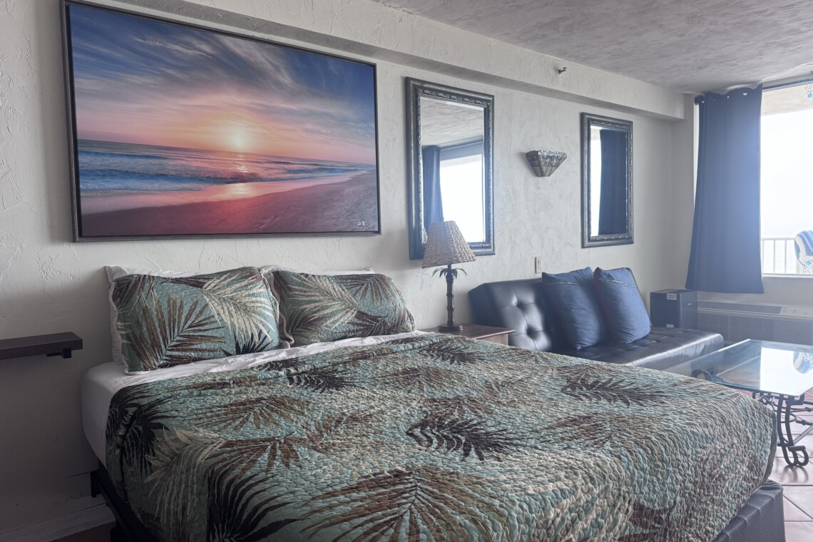 wake up to the sunrise from your bed