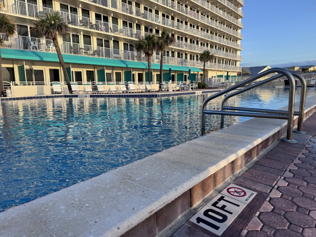 Huge deep heated pool