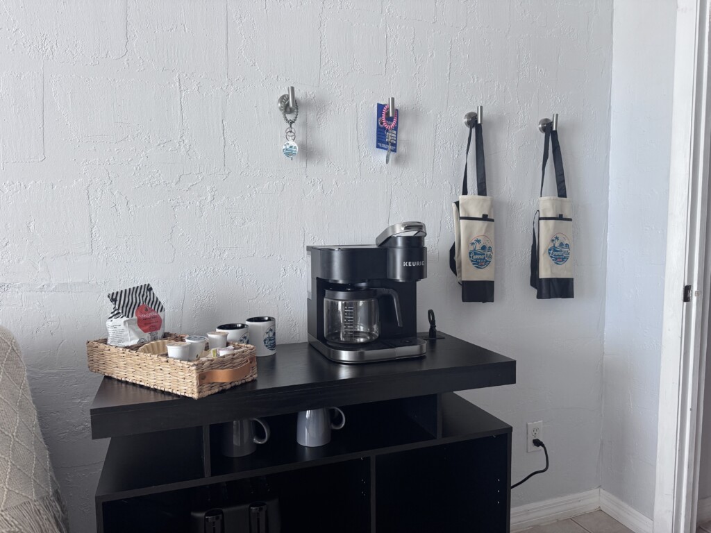 Well stocked coffee station for your morning sunrises