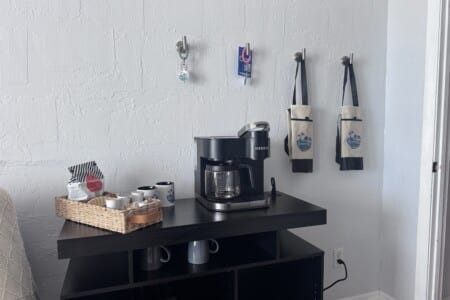 Well stocked coffee station for your morning sunrises