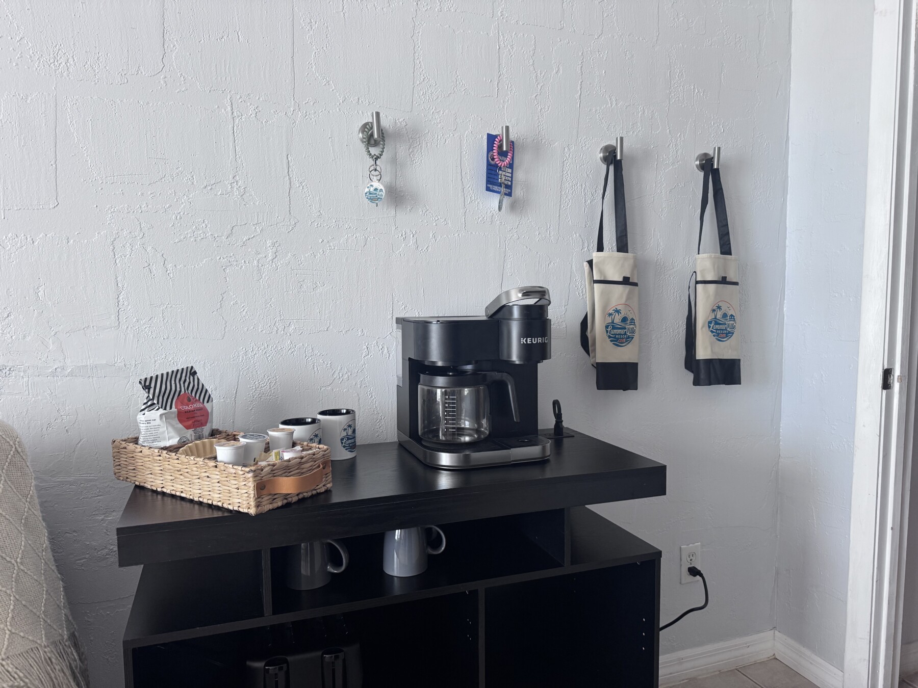 Well stocked coffee station for your morning sunrises